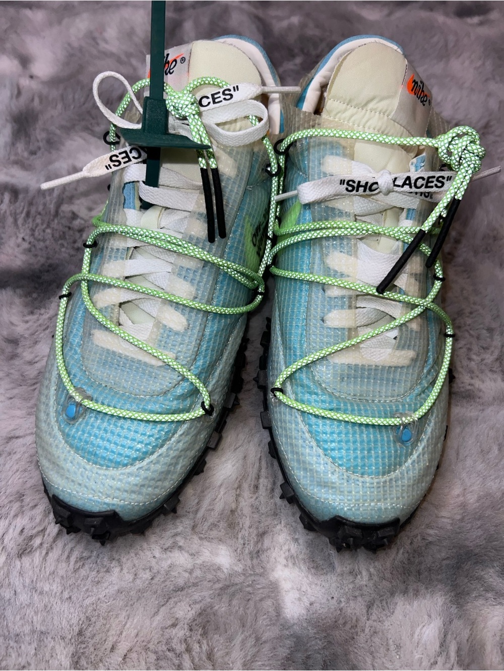 Nike Women’s Light Blue & Neon Green Trail Sneakers